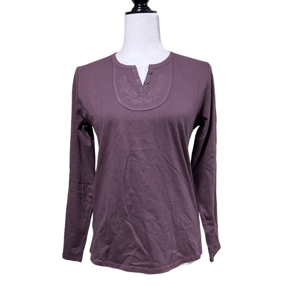 🆕 Woolrich Embroidered Long Sleeve in Eggplant